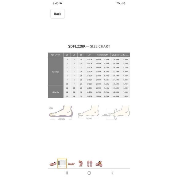 Girls Size 12 Dream Pairs Pink Ballet Flats Comfortable Slip-On Knit Shoes - Picture 4 of 10